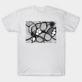 Abstract Black rings T-Shirt